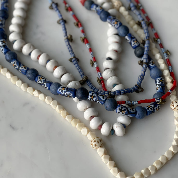 Necklace | African Beads & Brass Currency