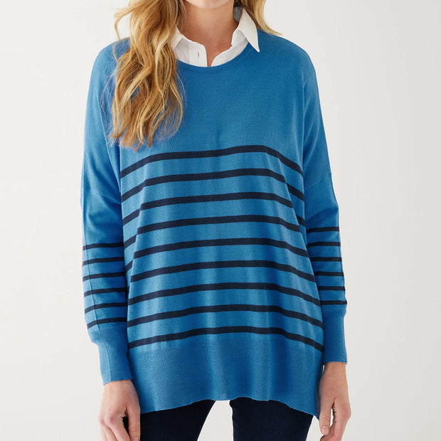 Heart On My Sleeve Sweater in Hamptons Blue