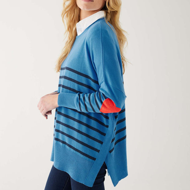 Heart On My Sleeve Sweater in Hamptons Blue