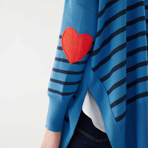 Heart On My Sleeve Sweater in Hamptons Blue