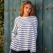 Easy Tee in Striped Navy