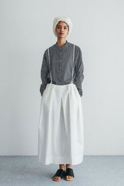 Cotton Suspender Skirt | Powder