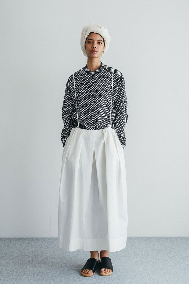 Cotton Suspender Skirt | Powder