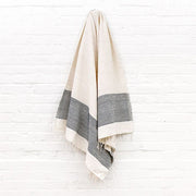 Navy Stripe Cotton Bath Towel