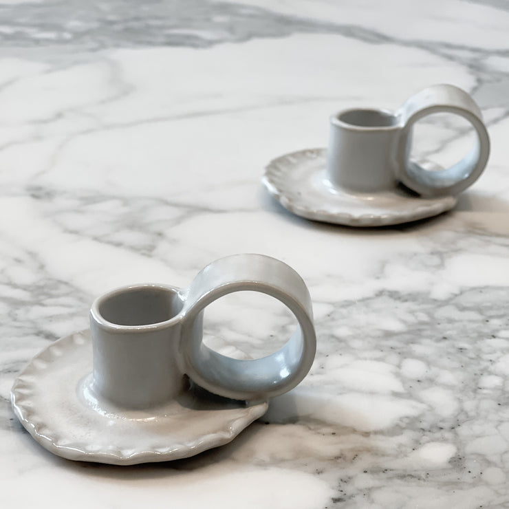 Ceramic Candle Stick With Handle