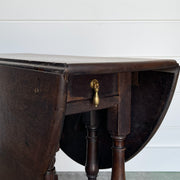Vintage Italian Gateleg Table With Drawer