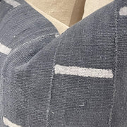Blue-Grey Mudcloth Vintage Textile Pair