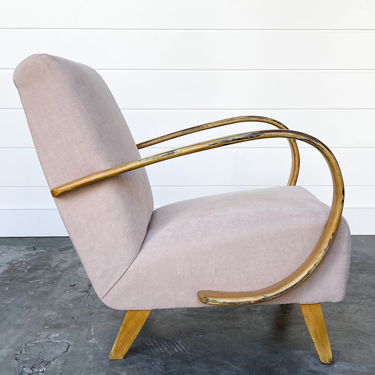 PINK-TAUPE 1940'S LOUNGE CHAIR