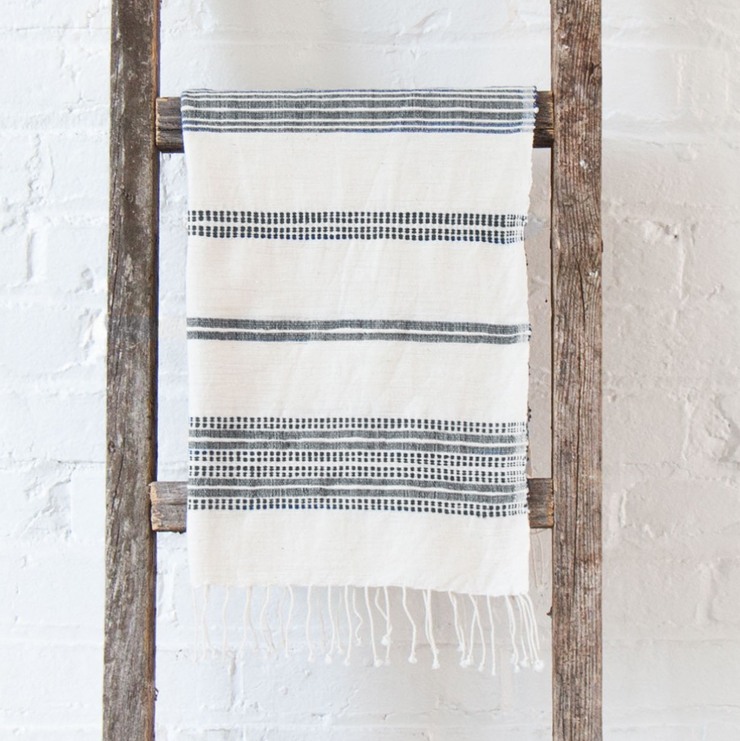 THICK STRIPE WOVEN HAND TOWEL