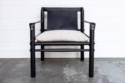 IGGY LEATHER CHAIR in BLACK