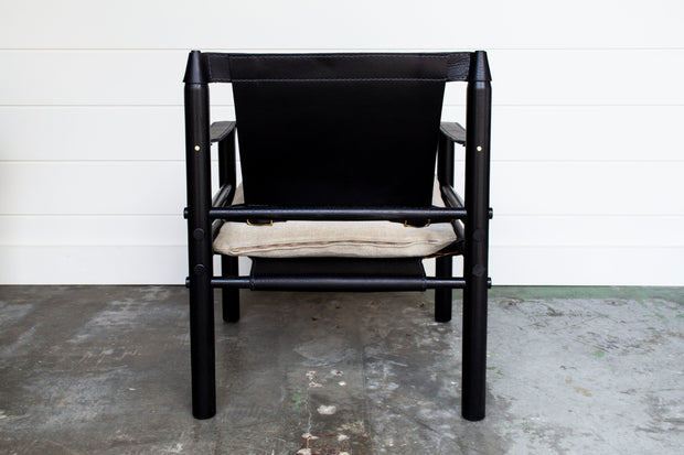 IGGY LEATHER CHAIR in BLACK