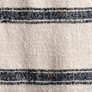 Belgian Linen Throw | Navy Stripe