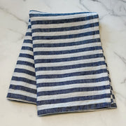 Skinny Stripe Stonewashed Flax Linen