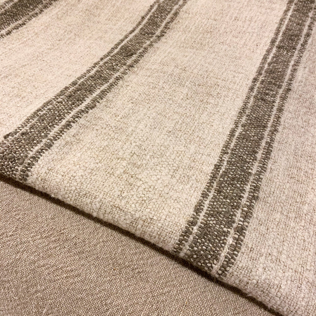 Belgian Linen Throw | Natural Stripe