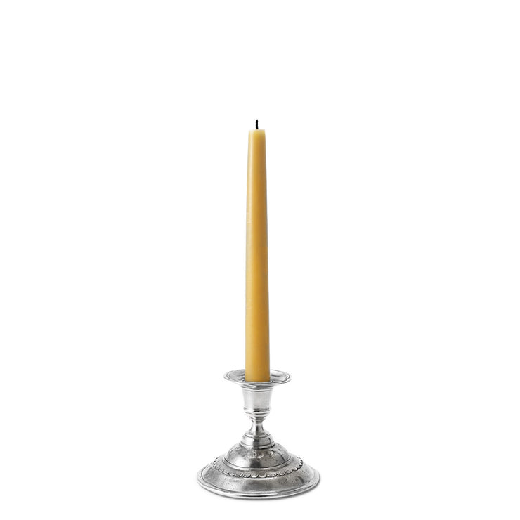 Scalloped Pewter Candlestick