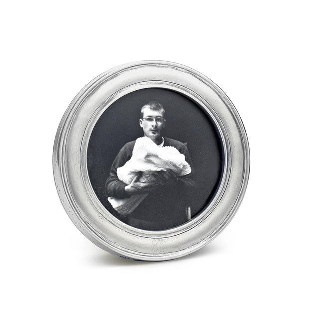 Small Round Pewter Frame